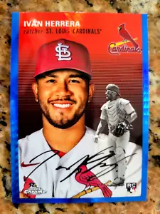 2023 topps chrome platinum anniversary Ivan Herrera Blue Prizm Refractor - Picture 1 of 2