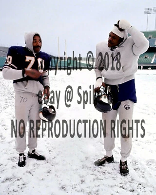 JIM MARSHALL & CARL ELLER MINNESOTA VIKINGS SNOW METROPOLITAN STADIUM Foto 1 de 2