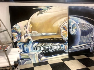 Lincoln/Mercury Paintings 90"x90" One of a kind Stephanie Taylor - Picture 1 of 3