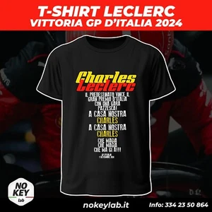 T-SHIRT LECLERC GRAN PREMIO D'ITALIA MONZA CRONACA CARLO VANZINI AUTO CORSE - Bild 1 von 5