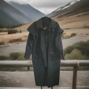 OUTBACK Trading Co Herren Long Oilskin Stockman Duster 2059 Black Wachsmantel Gr. M - Bild 1 von 23