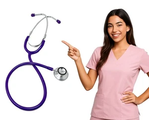 Estetoscopio médico de doble cabeza - Uso doméstico o para aprender - CERRAR - Nuevo sin BoX - Imagen 1 de 9