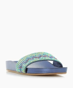 Dune London Womens Metallic Synthetic Flat Open toe Sandals Size EU 36 UK 3 - Picture 1 of 16