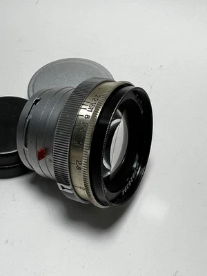 Lens Jupiter 8 1:2 F=5cm Mount CONTAX KIEV Portrait Red P Optics USSR. - Image 1 of 4