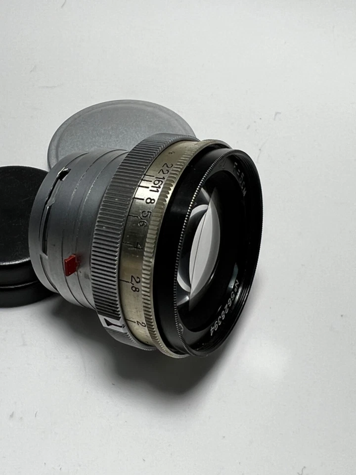 Lens Jupiter 8 1:2 F=5cm Mount CONTAX KIEV Portrait Red P Optics USSR. - Image 1 of 4