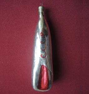 Adorno de Navidad COHETE 1960 //URSS// Antiguo BOMBILLA DE VIDRIO de propaganda espacial soviética - Imagen 1 de 5