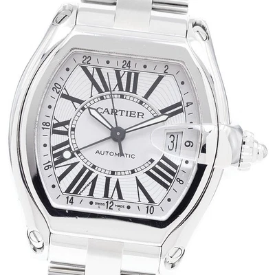 Reloj automático para hombre CARTIER Roadster XL W62032X6 GMT esfera plateada_911329 Foto 1 de 4