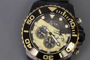 INVICTA Disney Limited Edition Men 50mm Stainless Steel Black Black+Gold dial - Picture 1 of 7