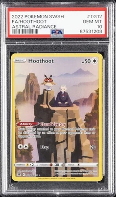 2022 POKEMON SWORD & SHIELD ASTRAL RADIANCE #TG12 FULL ART/HOOTHOOT PSA 10 - Image 1 of 2