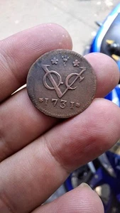 Dutch Netherlands Colonial VOC Duit 1731 WestfriesLand NewYork Penny Coin a.132 - Picture 1 of 2