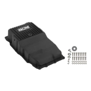 B&M 71401 Hi-Tek Heavy Duty Deep Transmission Pan - Black - Picture 1 of 8