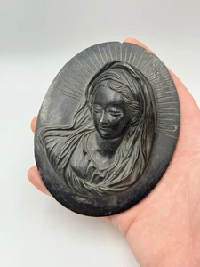 Plaque En Bronze & Vierge & Religion & XIX - Imagen 1 de 8