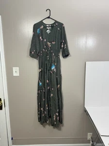 Maxi vestido para mujer Jaase verde estampado floral talla XL C48 - Imagen 1 de 9
