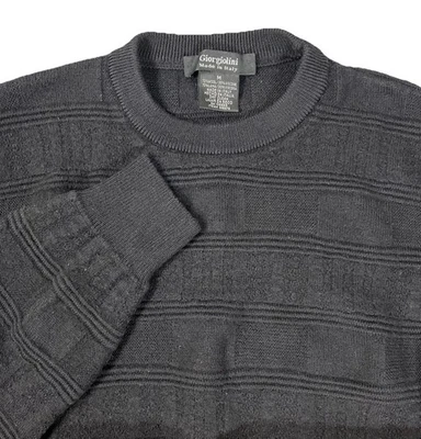 Suéter pulôver feminino Giorgiolini gola redonda manga longa lã italiana preto M - Imagem 1 de 4