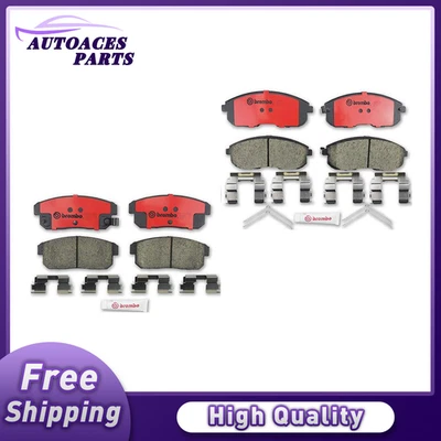 Juego de pastillas de freno Brembo de cerámica delanteras traseras 2X para Nissan Sentra 2002-2006 Foto 1 de 2