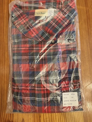 Pullover vintage LL Bean rojo tartán a cuadros para mujer nuevo stock antiguo nuevo en stock talla 20 Foto 1 de 4
