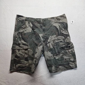 Pantaloncini cargo mimetici Wrangler verdi mimetici vestibilità rilassata pantaloncini adulti uomo 42 - Foto 1 di 8