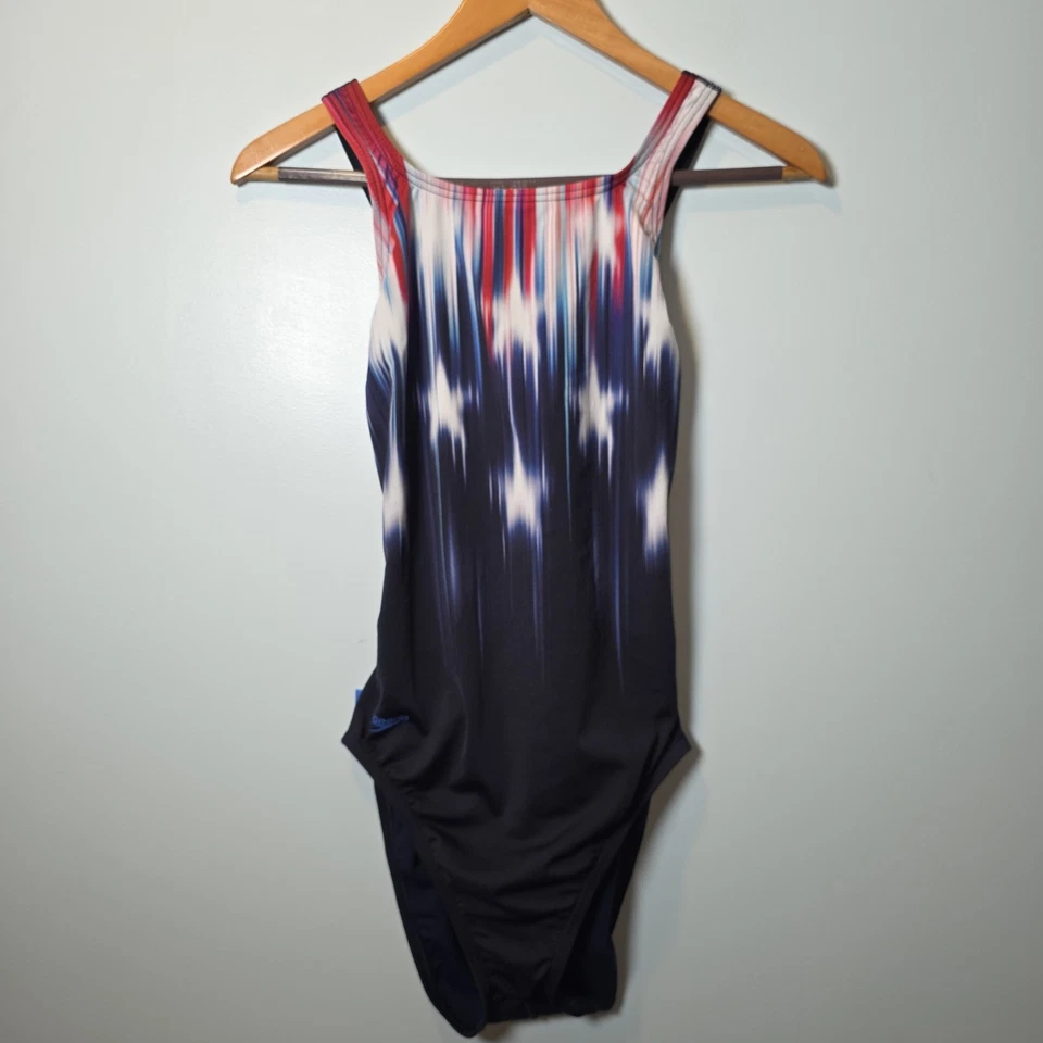 TRAJE DE BAÑO SPEEDO MUJER ROJO BLANCO Y AZUL MICHAEL PHELPS TEAM SPEEDO TALLA 38 Foto 1 de 4