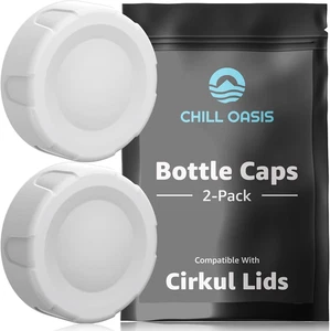 Bottle Caps | Compatible With Cirkul Lids | 2-Pack | BPA Free Top Keep Dust Out - Picture 1 of 7