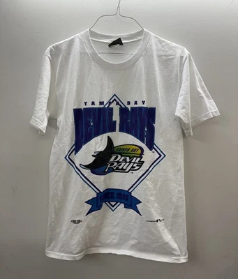 Camiseta de béisbol vintage de los 90 Tampa Bay Devil Rays 1995 MLB grande para hombre Foto 1 de 4