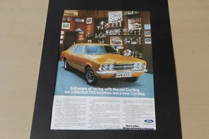 Original 1970 magazine cover advert: FORD CORTINA Mk3 GT frame-ready wall-art - Picture 1 of 1