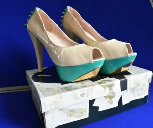 NUEVO Kat Von D KvD Los Angeles - Desnudo 5" Tacones Altos Zapatos Sorrento Spikes - Imagen 1 de 6