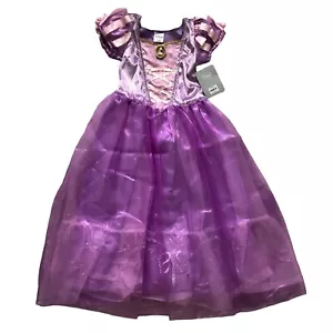 Disney Store Rapunzel Dress Sz 7/8 Tangled Halloween Costume Pink Purple Glitter - Picture 1 of 10