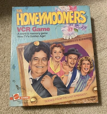 The Honeymooners 1986 VCR VHS Game Mattel Jackie Gleason Art Carney Classic TV - Image 1 of 2