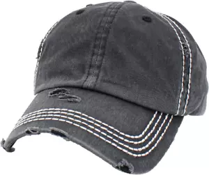 Vintage Washed Distressed Cotton Dad Hat Baseball Cap Adjustable Polo Trucker Un - Picture 1 of 12