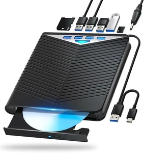 Unidad Blu-Ray Externa, Grabadora Blu-Ray Externa USB, Unidad BD Unidad CD DVD Porta - Imagen 1 de 8