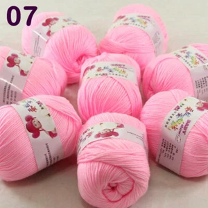 New 8 Ballsx50g Cashmere Silk Wool Crochet Children Hand knit Baby Scarf Yarn 07 - Bild 1 von 12