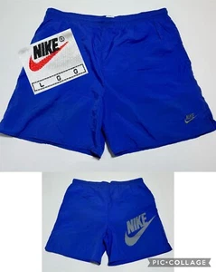 Vintage 1997 Nike Solo Swoosh Nylon Athletic Swim Running Shorts 90s Men’s Large - Picture 1 of 12