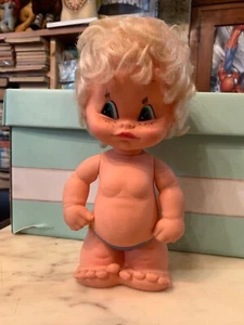 VINTAGE TOY DOLL gomma MIGLIORATI no simpaty 26 cm - Picture 1 of 8