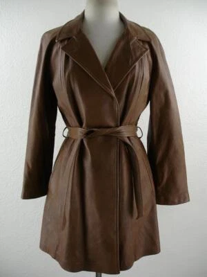 Cinturón gabardina marrón para mujer M L de colección años 70 de cuero de New England ropa deportiva Foto 1 de 4