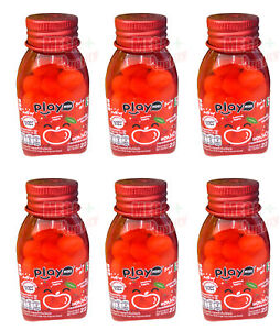 6 x 22 G Playmore Cooling Apple Menthol Fresh Breath Candy Thailand Sugar Free