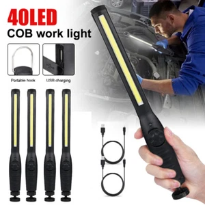 4X LED COB USB Rechargeable Work Light Magnetic Torch Car Garage Inspection Lamp - Picture 1 of 14