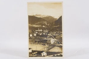 Postal Brigue Et Le Simplon Brig Simplon Montañas Suiza RPPC - Imagen 1 de 3