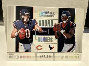 2017 Panini Contenders #RN-1 Mitchell Trubisky / Deshaun Watson Round #’s 64/199 - Picture 1 of 3