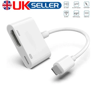 8 pin to HDMI Digital TV AV Adapter Cable For iPad iPhone 7 8 XS 11 12 13 14 Pro - Picture 1 of 13