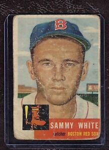 1953 Topps Baseball Card #139 Sammy White, Boston Red Sox, Poor