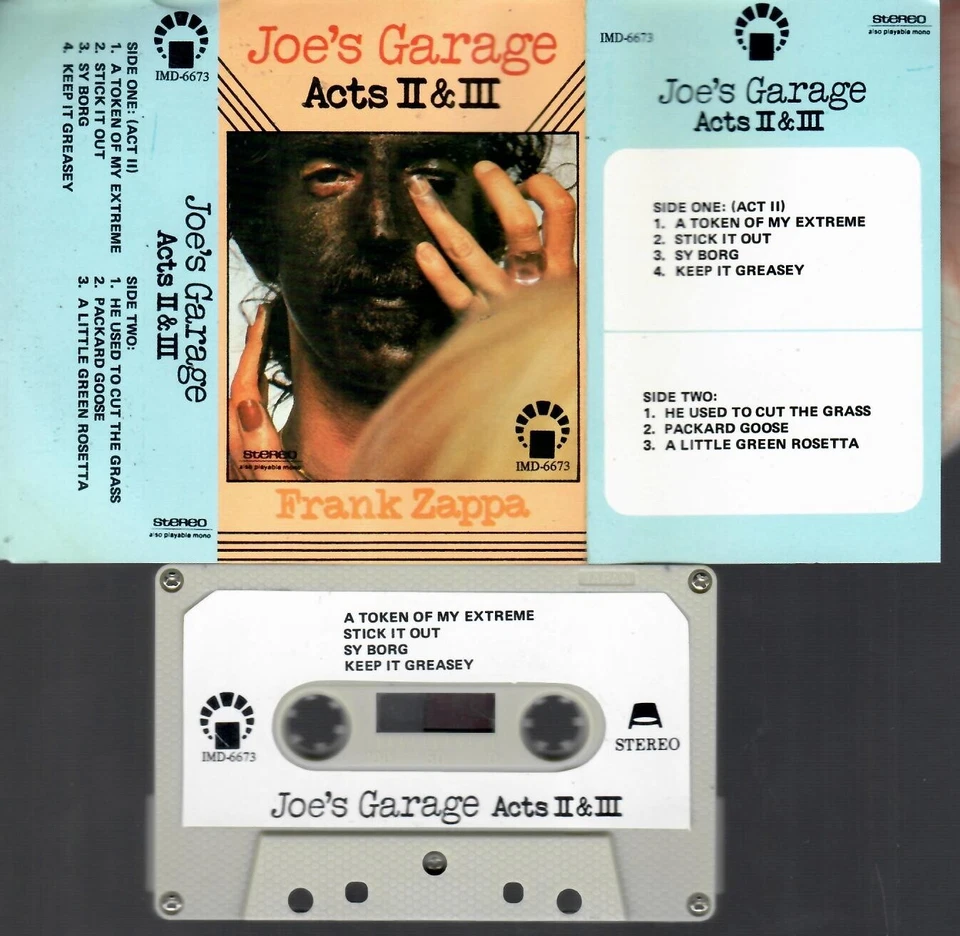 FRANK ZAPPA  Joe´s garage acts II & III  VERY RARE SAUDI CASSETTE FOR COLLECTORS - Immagine 1 di 1