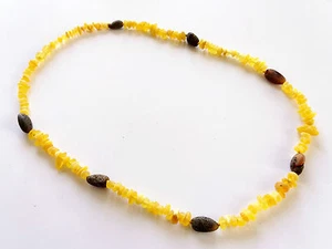 RAW BALTIC AMBER,LADY NECKLACE ~20 INCH/Raw Baltischen Bernstein-Halskette  - Foto 1 di 8