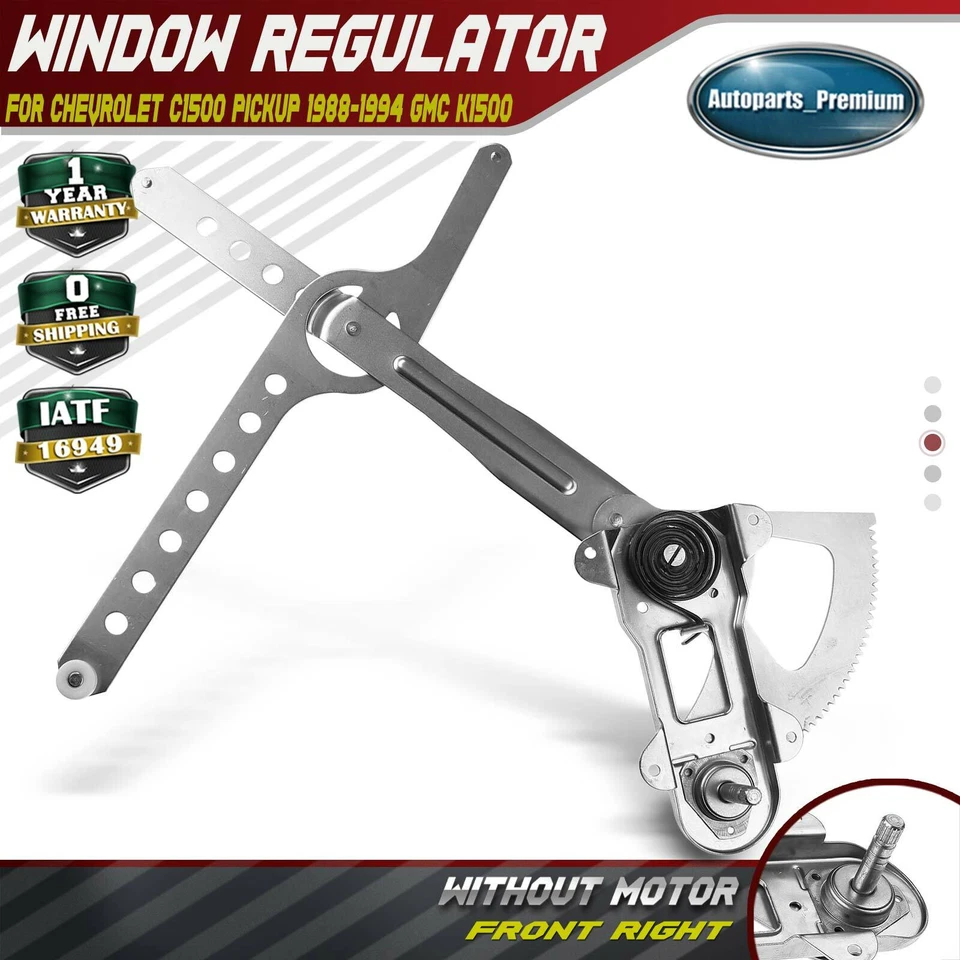 Regulador de ventana manual para Chevrolet C1500 C2500 C3500 C70 Kodiak 1988-2002 GMC Foto 1 de 4