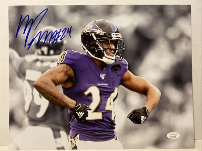 Foto firmada por Marcus Peters Baltimore Ravens 11x14 JSA Foto 1 de 4