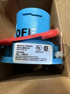 ⚡️Meltric Receptacle Casing # 61-1a014-043 Poly Blue⚡️DSN20 63-18043 20A 480V - Picture 1 of 4