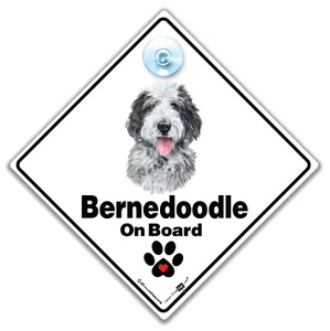 Bernedoodle On Board Sign, Dog on Board Sign, Bernedoodle Dog Car Sign, - Picture 1 of 1