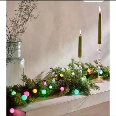 Anthropologie Terrain Good Cheer Multi Color Ball Light Strand Christmas - Image 1 of 4