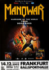 Manowar - World Tour 2002, Frankfurt 2003 | Konzertplakat | Poster
