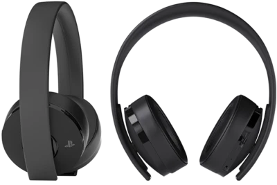 Black Sony CUHYA0080 Gold Wireless 7.1 Headset for PlayStation 4 5 PS5 Heaphones - Image 1 of 2