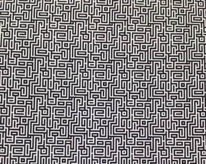 MAGNOLIA HOME INTERLOCHEN ONYX BLACK GREEK KEY FURNITURE FABRIC BY THE YARD 54"W - Picture 1 of 5